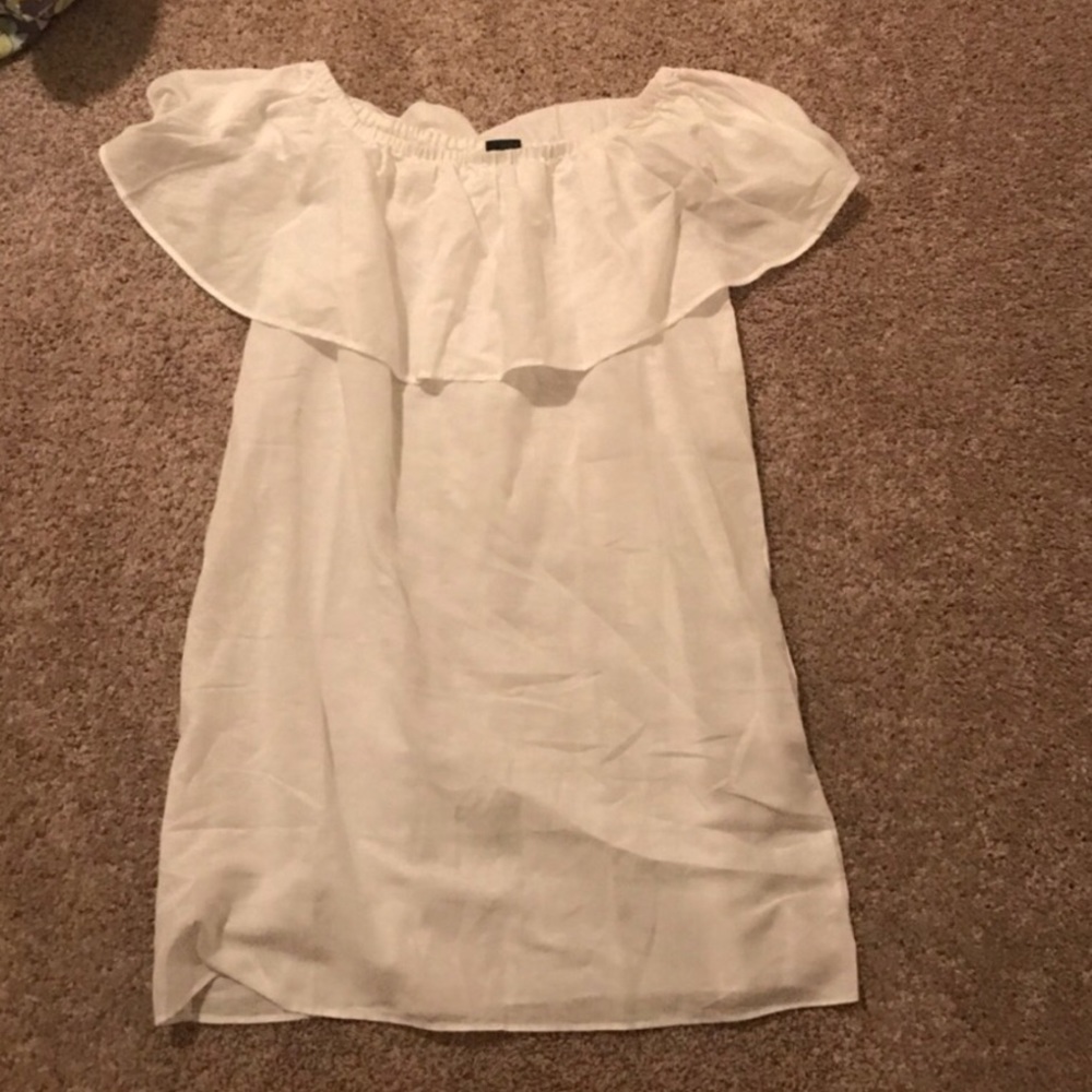 J Crew linen white dress